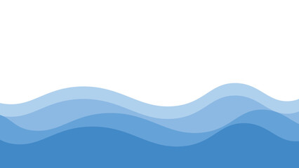 Blue ocean wave background wallpaper vector image. Illustration of graphic wave design for backdrop or presentation