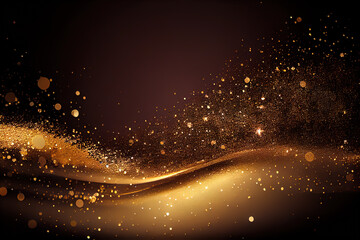 Obraz premium Christmas golden luxury glitter background.