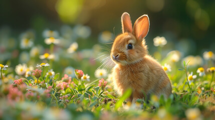 Fototapeta premium rabbit in the grass