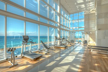 Gym Overlooking the Ocean