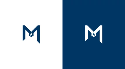 Fototapeten M Letter And Ster icon Logo Design, M icon Brand identity Design Monogram Logo © Sihab_723k