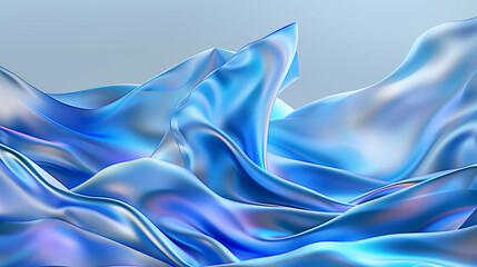 Blue background. AI generated art illustration.