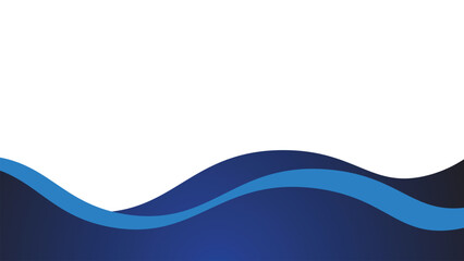 Blue ocean wave background wallpaper vector image. Illustration of graphic wave design for backdrop or presentation