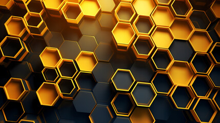 A bunch of hexagons stacked on top of each other in a hexagonal pattern