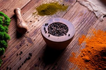 Black pepper with spices