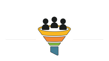 Funnel infographic presentation layout fully editable.