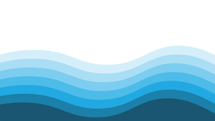 Blue ocean wave background wallpaper vector image. Illustration of graphic wave design for backdrop or presentation