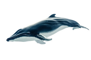 Fin Whale isolated on transparent background