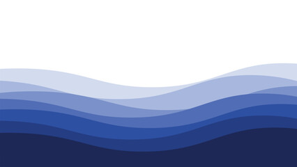 Blue ocean wave background wallpaper vector image. Illustration of graphic wave design for backdrop or presentation