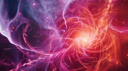 Fototapeta premium A magnetic force field that can also be observed in space between different celestial bodies. Generative AI