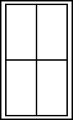 Opened window icon. Vector symbol in linear style.