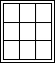 Opened window icon. Vector symbol in linear style.