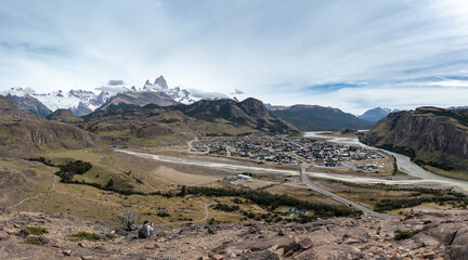 Majestic Fitz Roy Massif and Cerro Torres Peaks in Patagonia
