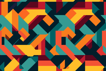 Neo Geometric Fusion: Vibrant Patterns with Neo Colors