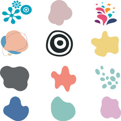 Set of abstract Shaps best Hand drawn - Illustration vector
