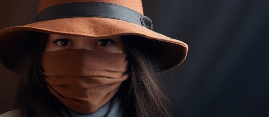 Disappointed Traveler: Woman in Hat and Scarf Feels Sad About Cancelled Trips