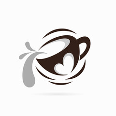 milk cup love logo, milk love logo