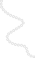 Dotted curve outline shape. Design for decoration