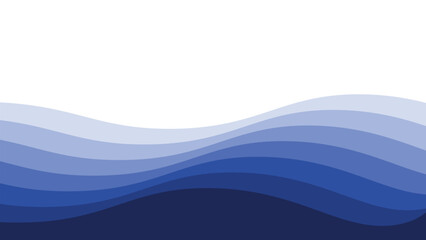 Blue ocean wave background wallpaper vector image. Illustration of graphic wave design for backdrop or presentation