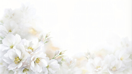 White Blossoms in Nature's Bouquet: A Beautiful Spring Bloom of White Flowers