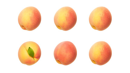Peach Isolated on Transparent Background, Perfect for Summer Snacks and Culinary Designs