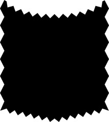 Zig zag edge geometric shape collection. Wavy element