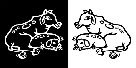 Illustration vector graphics of farm icon