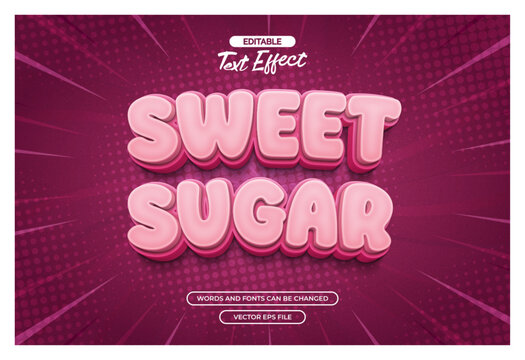Sweet sugar editable text effect