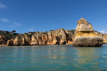 Scenic Coastline Of Algarve In Portugal - 745918700