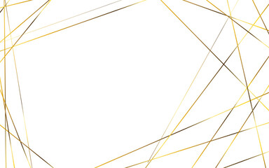 Golden diagonal lines background with frame