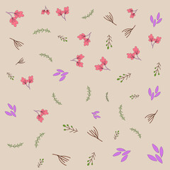 pattern in small flower White background The elegant the template for fashion prints illustration 