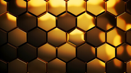 Abstract background with hexagonal network