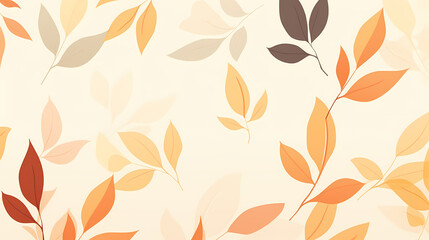 Abstract botanical art background vector, natural hand drawn pattern design