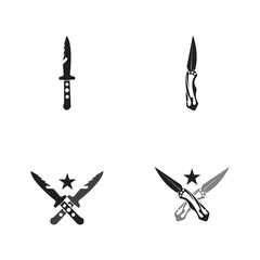 Knife army vector logo