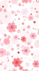 Cherry blossom isolated on white. AI generated art illustration.