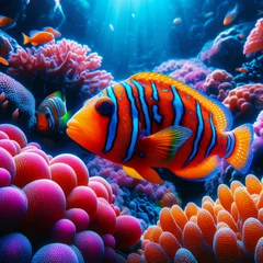 Fototapeten fish in aquarium © Ольга Снытко