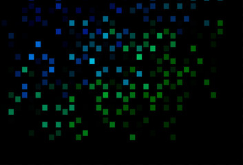 Dark Blue, Green vector backdrop with lines, rectangles.