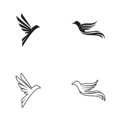 Flying Bird Logo design vector template. Dove Pigeon Logotype