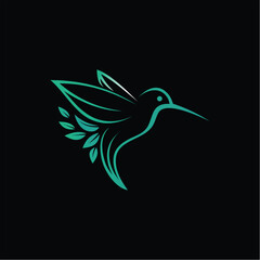 bird logo template, Abstract animal flying icon design - vector