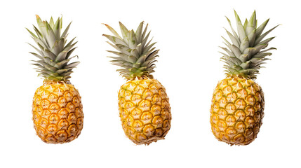 Pineapple Slice Isolated on Transparent Background for Creative Designs and Healthy Snack Concepts