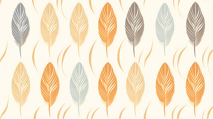Fototapeta premium Abstract botanical art background vector, natural hand drawn pattern design