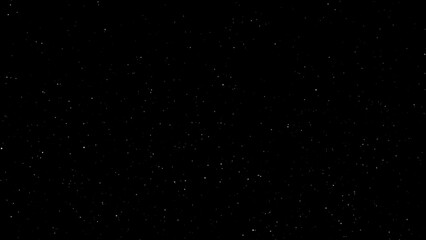 Electric blue snow falls in slow motion on a midnight circle