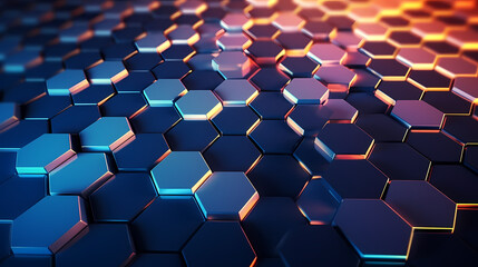 Obraz premium Abstract background with hexagonal network