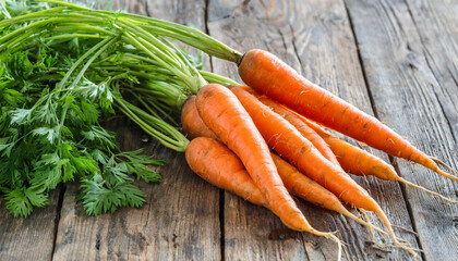 Bunch of carrots, copyspace on a side