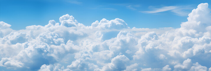 High Resolution Image of Spectacular, Voluminous Clouds Floating Across the Expansive Sky - obrazy, fototapety, plakaty