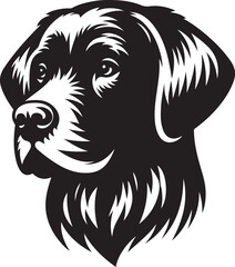 Dog head silhouette vector artwork