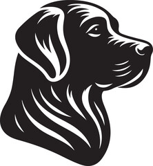 Dog head silhouette vector artwork