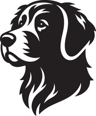 Dog head silhouette vector artwork