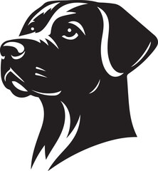 Dog head silhouette vector artwork