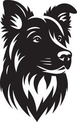 Dog head silhouette vector artwork